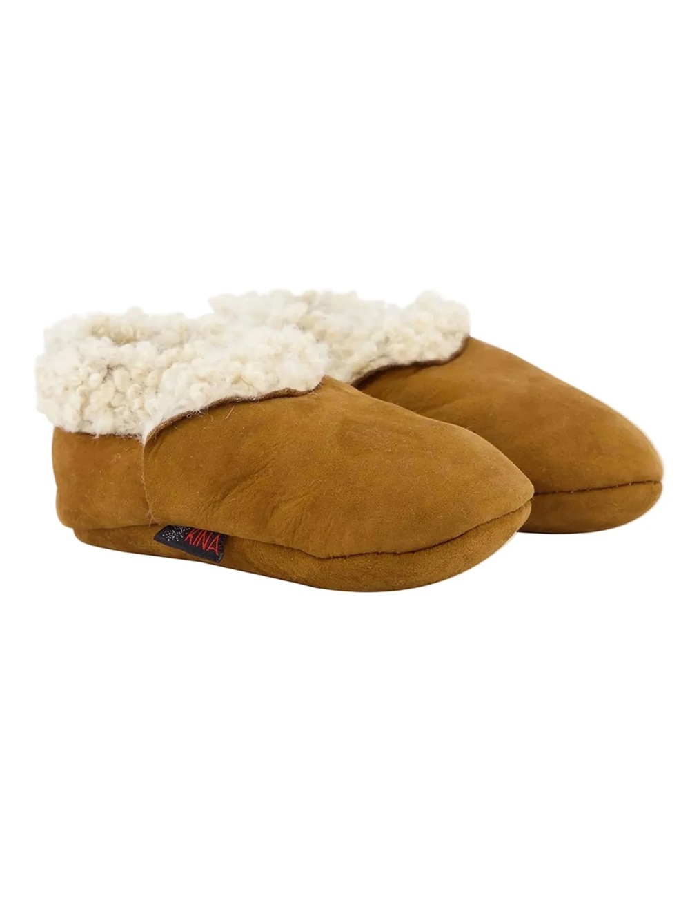Kina Lambskin baby booties
